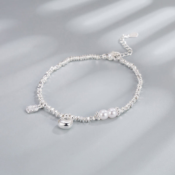 Buddha Stones , verkupfertes Silber, Fu-Charakter, Geldbörse, Perlen-Segen-Armband - image 1