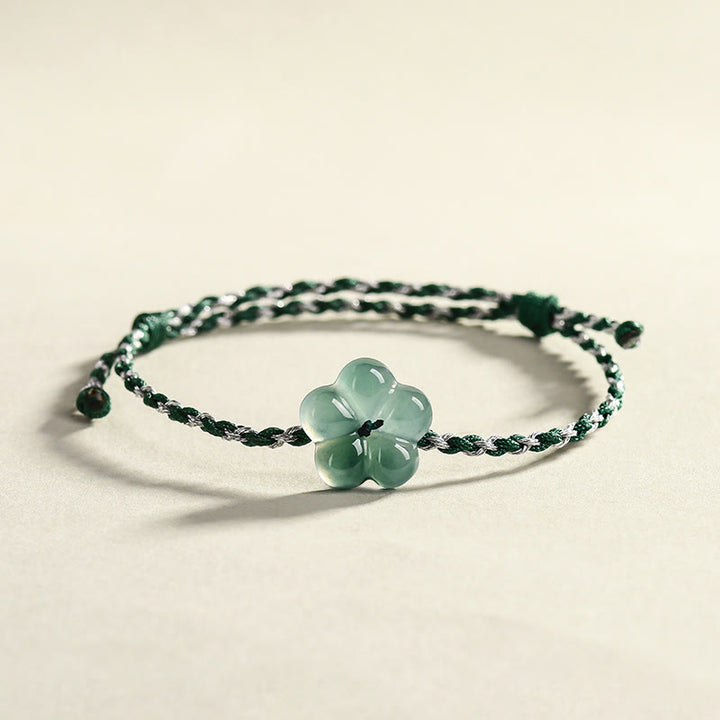 Buddha Stones Natürliche Blume Jade Handgewebtes Wohlstandsarmband - Jade (Handgelenkumfang: 14–20 cm) - image 0