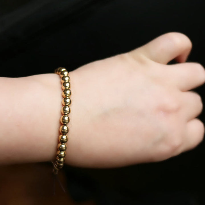 Buddha Stones Tibetisches Retro-Armband aus reinem Kupfer und Messingperlen - image 2