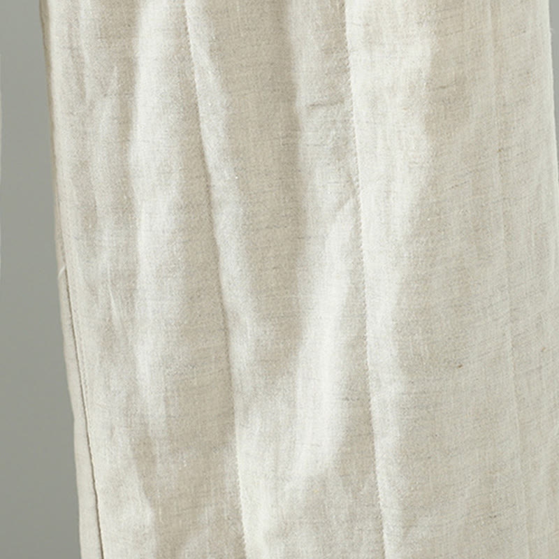 Buddha Stones, bestickte Froschknopf-Damenhose mit weitem Bein und Taschen - image 12