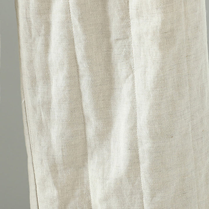 Buddha Stones, bestickte Froschknopf-Damenhose mit weitem Bein und Taschen - image 12