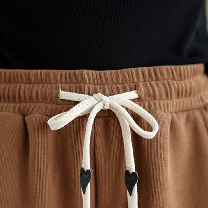 Buddha Stones Damen-Hose mit weitem Bein, weitem Bein und Taschen, einfarbig mit Kordelzug - image 7