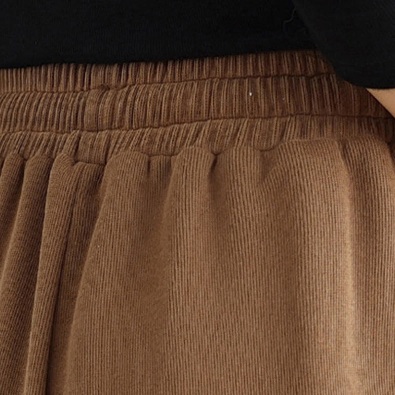 Buddha Stones Damen-Hose mit weitem Bein, weitem Bein und Taschen, einfarbig mit Kordelzug - image 6