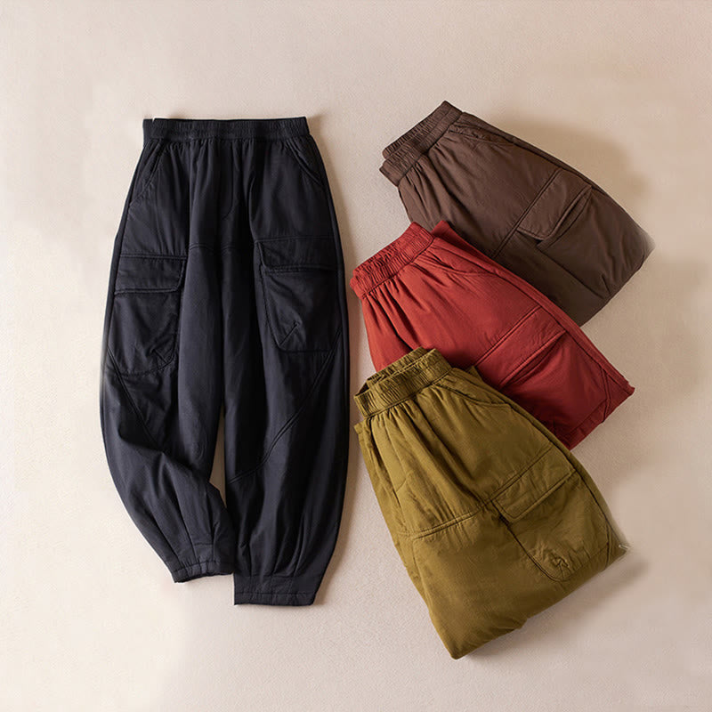 Buddha Stones Schlichte Damen-Haremshose mit Taschen - image 0