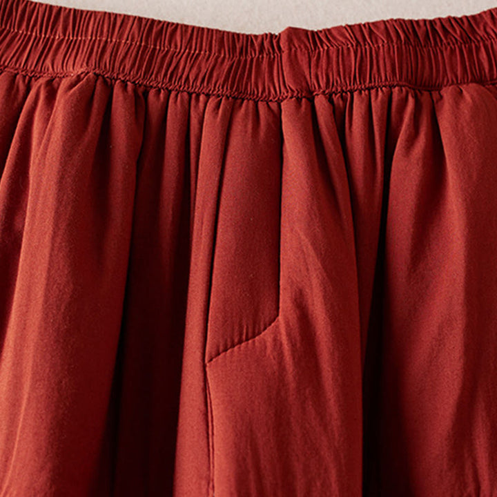 Buddha Stones Schlichte Damen-Haremshose mit Taschen - image 17