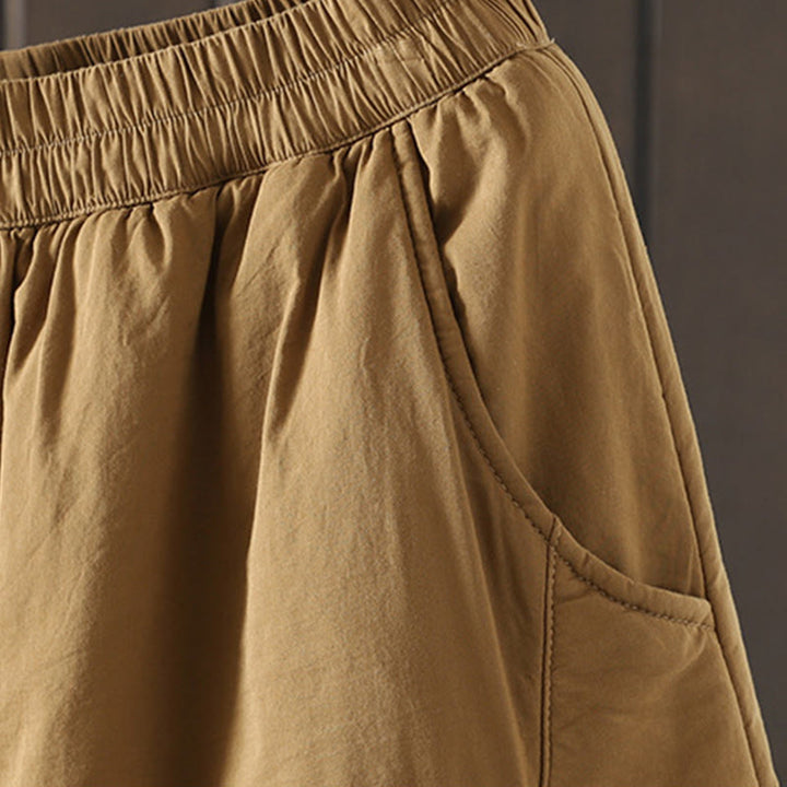 Buddha Stones Schlichte, warme Damen-Haremshose mit Taschen - image 4