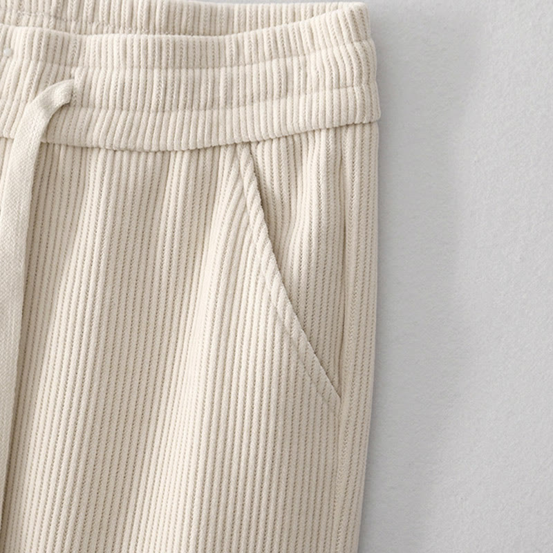 Buddha Stones Lässige Cordhose mit Baumwollpolsterung für Damen mit Taschen - image 2