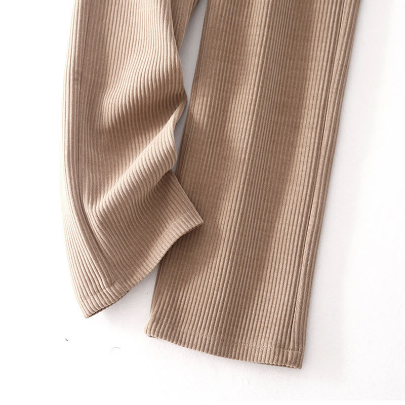 Buddha Stones Lässige Cordhose mit Baumwollpolsterung für Damen mit Taschen - image 21