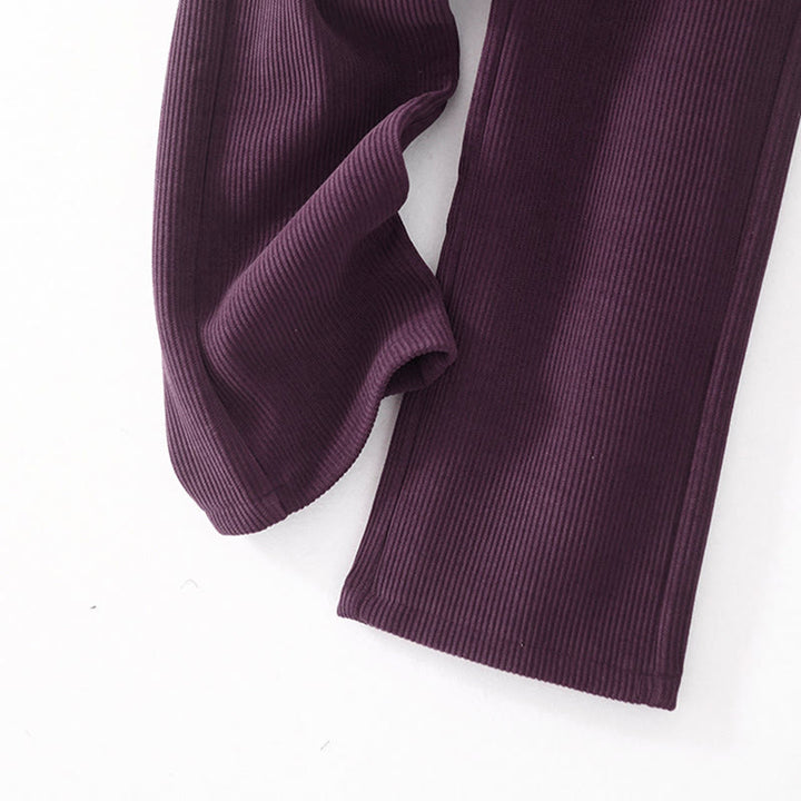 Buddha Stones Lässige Cordhose mit Baumwollpolsterung für Damen mit Taschen - image 30