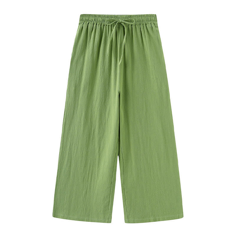 Buddha Stones 2-teiliges Langarm-Shirt-Oberteil mit Taschen und Kordelzughose, Meditationskleidung aus Baumwolle und Leinen für Damen - image 3