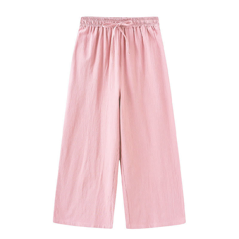 Buddha Stones 2-teiliges Langarm-Shirt-Oberteil mit Taschen und Kordelzughose, Meditationskleidung aus Baumwolle und Leinen für Damen - image 9