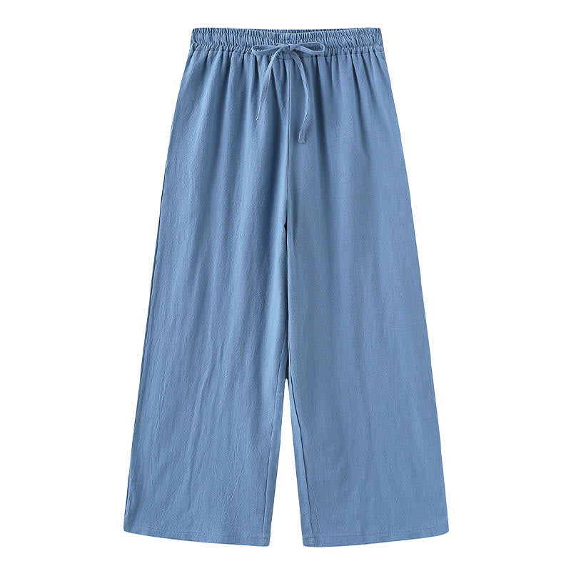 Buddha Stones ​​2-teiliges Set: Langarmshirt mit Taschen, Caprihose mit Kordelzug, Meditationskleidung aus Baumwolle für Damen - image 21