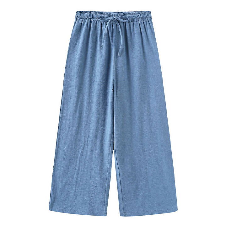 Buddha Stones ​​2-teiliges Set: Langarmshirt mit Taschen, Caprihose mit Kordelzug, Meditationskleidung aus Baumwolle für Damen - image 21