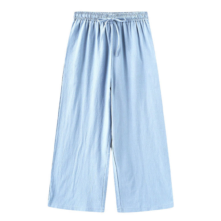 Buddha Stones ​​2-teiliges Set: Langarmshirt mit Taschen, Caprihose mit Kordelzug, Meditationskleidung aus Baumwolle für Damen - image 27