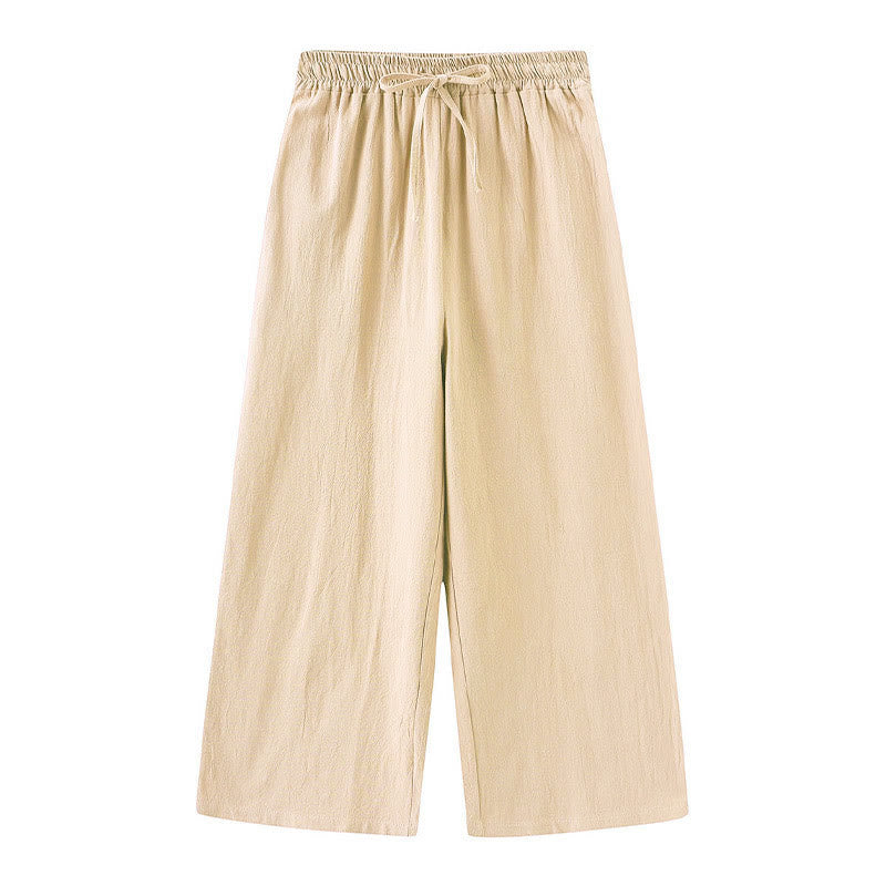 Buddha Stones ​​2-teiliges Set: Langarmshirt mit Taschen, Caprihose mit Kordelzug, Meditationskleidung aus Baumwolle für Damen - image 15