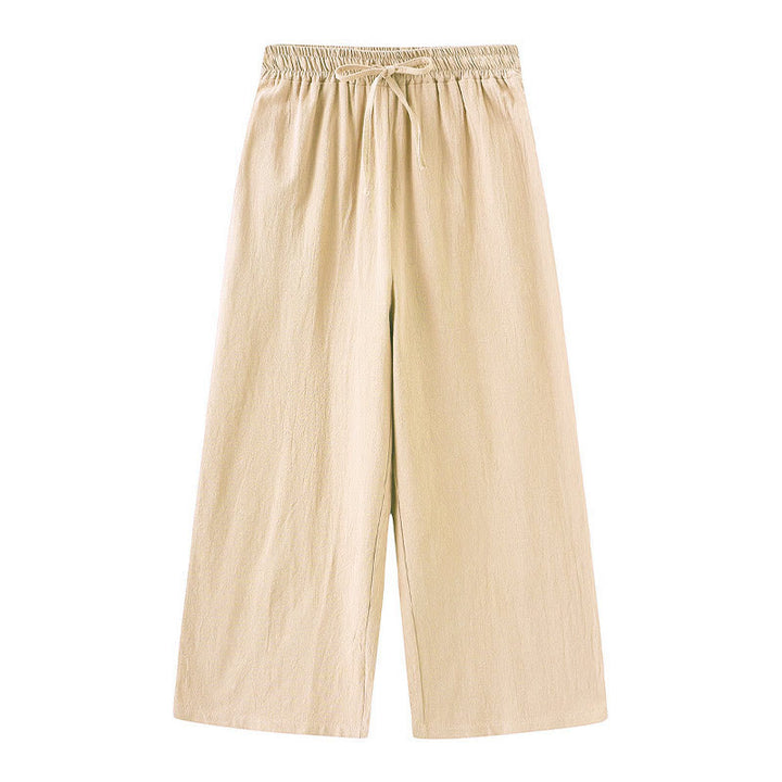 Buddha Stones ​​2-teiliges Set: Langarmshirt mit Taschen, Caprihose mit Kordelzug, Meditationskleidung aus Baumwolle für Damen - image 15