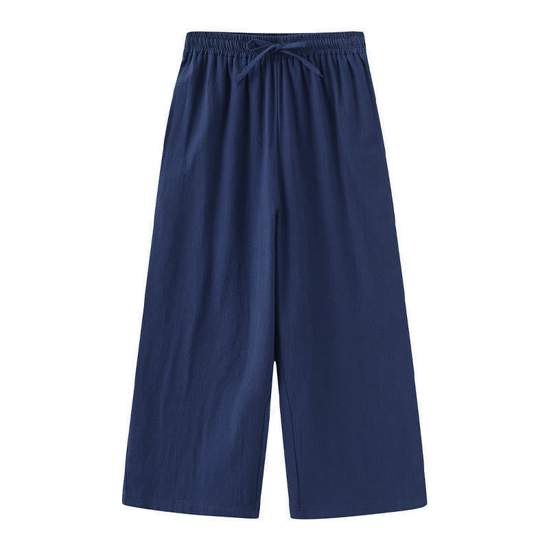 Buddha Stones 2-teiliges Langarm-Shirt-Oberteil mit Taschen und Kordelzughose, Meditationskleidung aus Baumwolle und Leinen für Damen - image 33