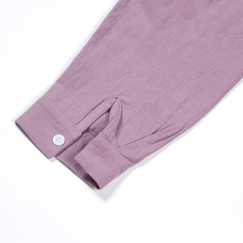 Buddha Stones 2-teiliges Langarm-Shirt-Oberteil mit Taschen und Kordelzughose, Meditationskleidung aus Baumwolle und Leinen für Damen - image 61