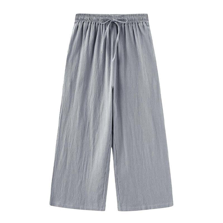 Buddha Stones ​​2-teiliges Set: Langarmshirt mit Taschen, Caprihose mit Kordelzug, Meditationskleidung aus Baumwolle für Damen - image 51