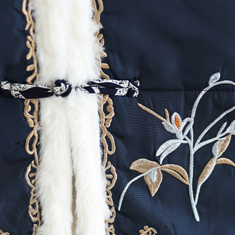 Buddha Stones Damen Langarmjacke aus dicker Baumwolle mit Taschen - image 8