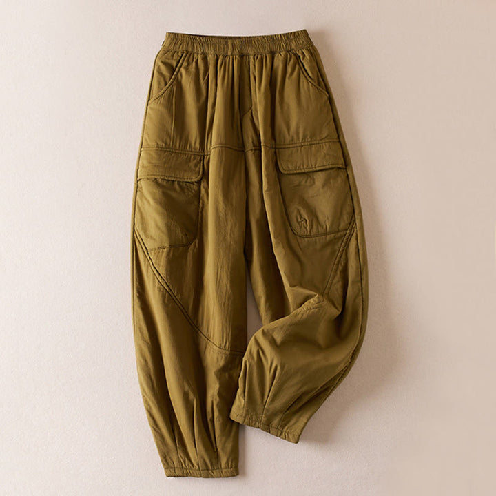 Buddha Stones Schlichte Damen-Haremshose mit Taschen - Dunkelgoldenrod - US 8-10, UK/AU 12-14, EU 40-42 (2XL) - image 1