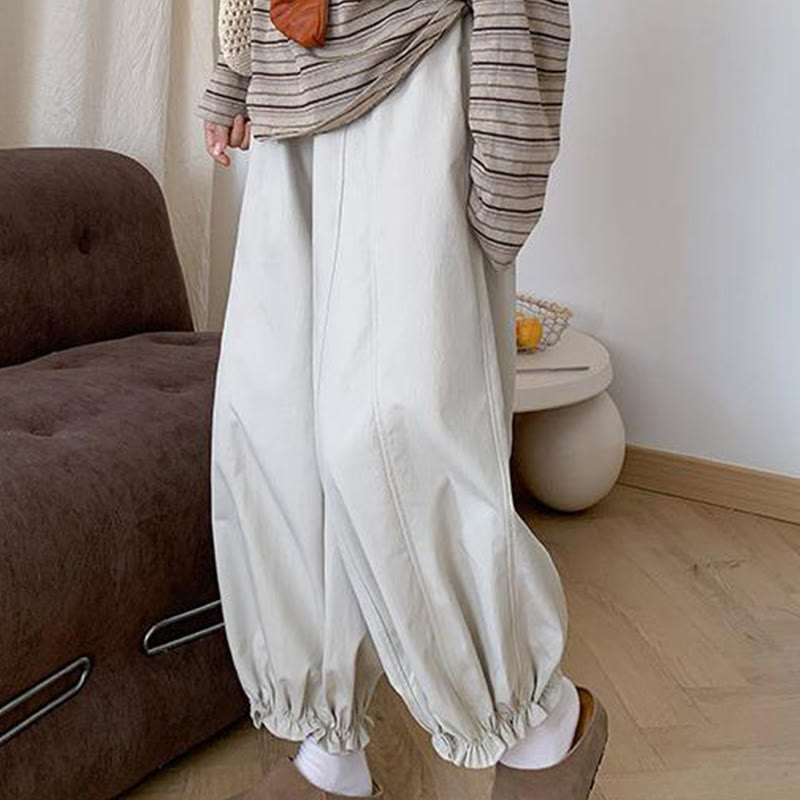 Buddha Stones – einfarbige Damen-Hose mit Kordelzug und Taschen - image 6