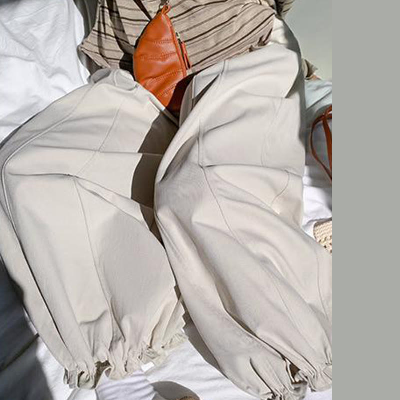 Buddha Stones – einfarbige Damen-Hose mit Kordelzug und Taschen - image 9