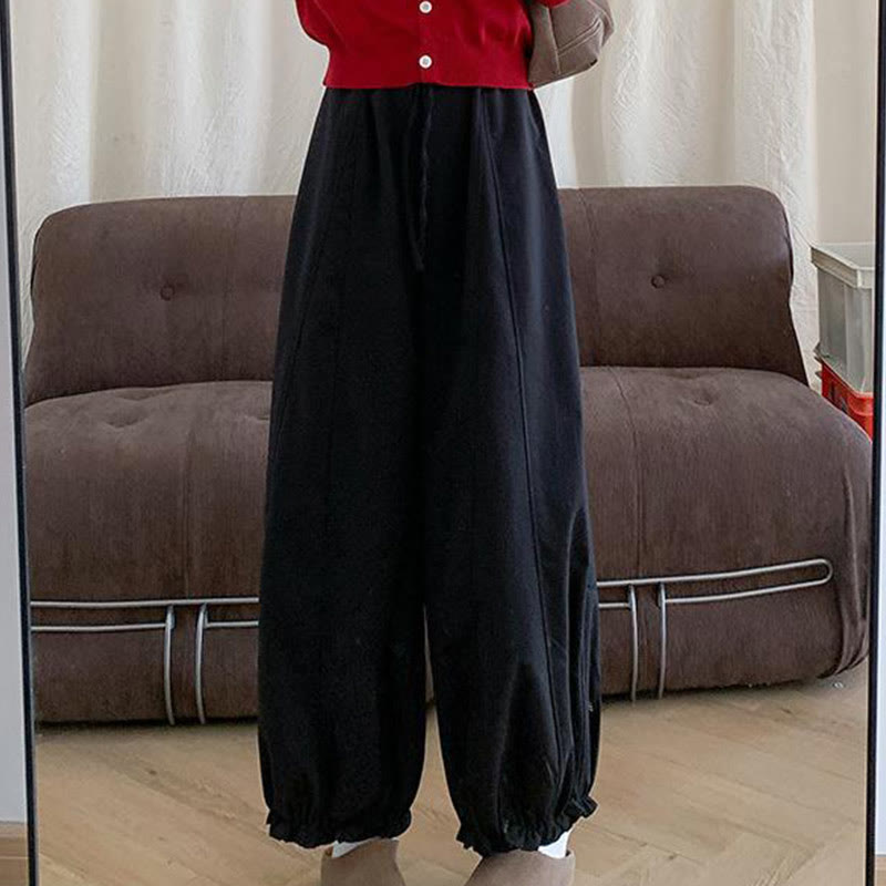 Buddha Stones – einfarbige Damen-Hose mit Kordelzug und Taschen - image 14