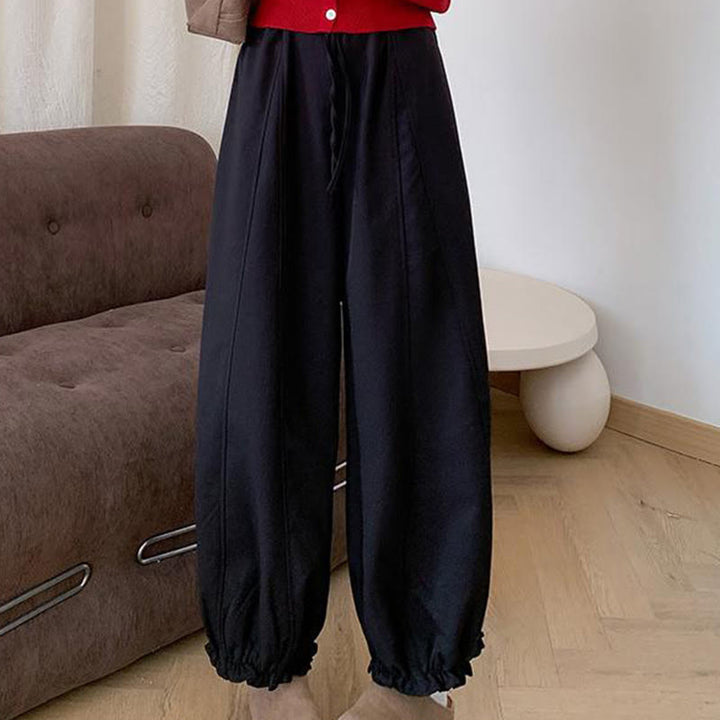 Buddha Stones – einfarbige Damen-Hose mit Kordelzug und Taschen - image 13