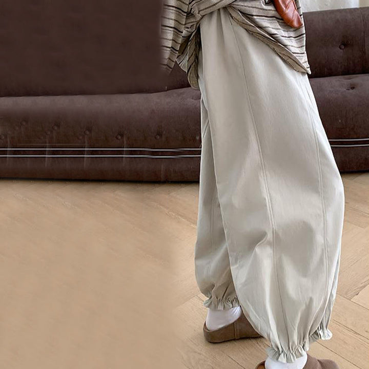 Buddha Stones – einfarbige Damen-Hose mit Kordelzug und Taschen - image 7