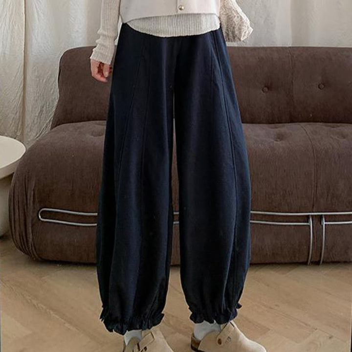 Buddha Stones – einfarbige Damen-Hose mit Kordelzug und Taschen - image 11