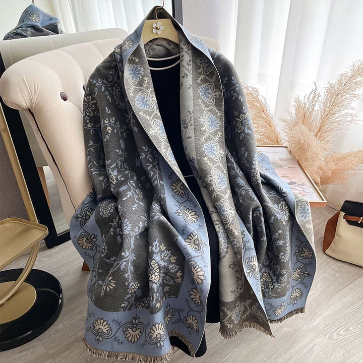 Buddha Stones ​​Verdickt Winter Paisley Blumen Reben Muster Weichen Schal Schal - image 7