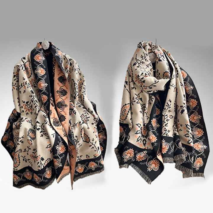 Buddha Stones ​​Verdickt Winter Paisley Blumen Reben Muster Weichen Schal Schal - image 24