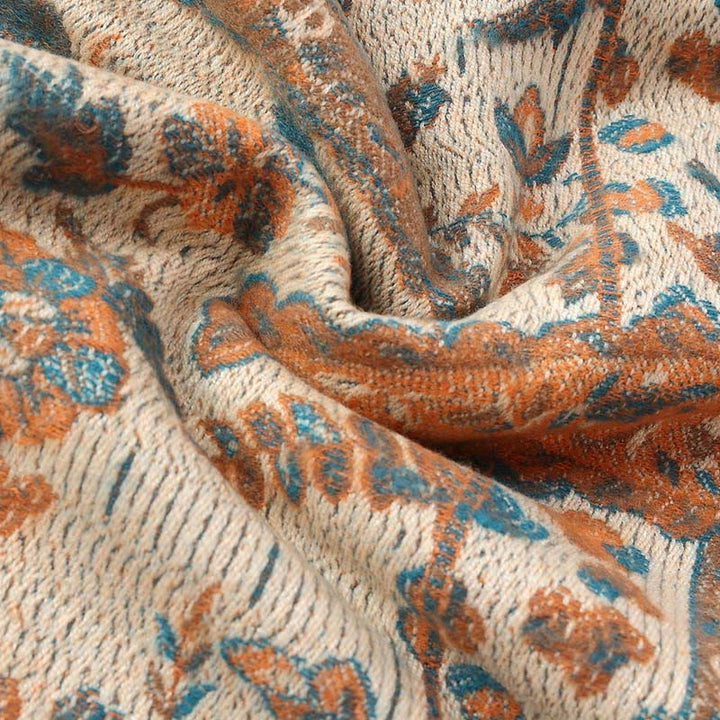 Buddha Stones Ethnic Besticktes Paisley Blumen Muster Quaste Weicher Schal Schal - image 14