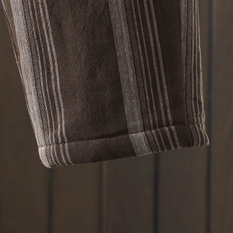 Buddha Stones Commute Thermo-Haremshose aus gestreifter Baumwolle für Damen mit Taschen - image 7