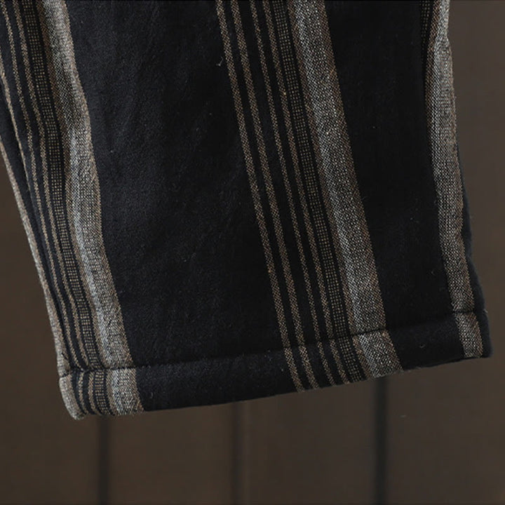 Buddha Stones Commute Thermo-Haremshose aus gestreifter Baumwolle für Damen mit Taschen - image 13