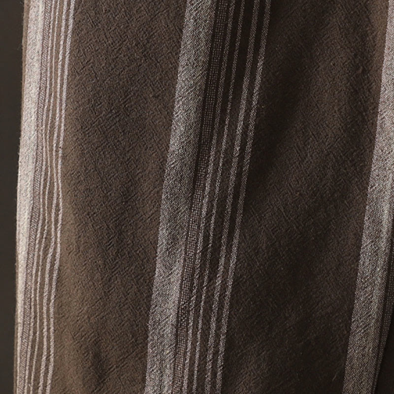 Buddha Stones Commute Thermo-Haremshose aus gestreifter Baumwolle für Damen mit Taschen - image 6