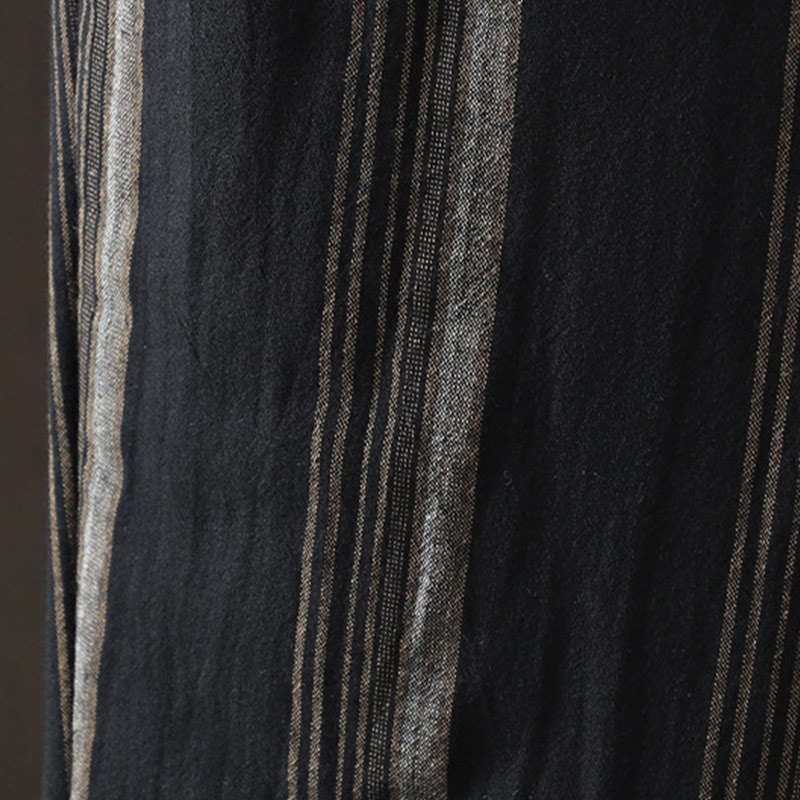 Buddha Stones Commute Thermo-Haremshose aus gestreifter Baumwolle für Damen mit Taschen - image 12