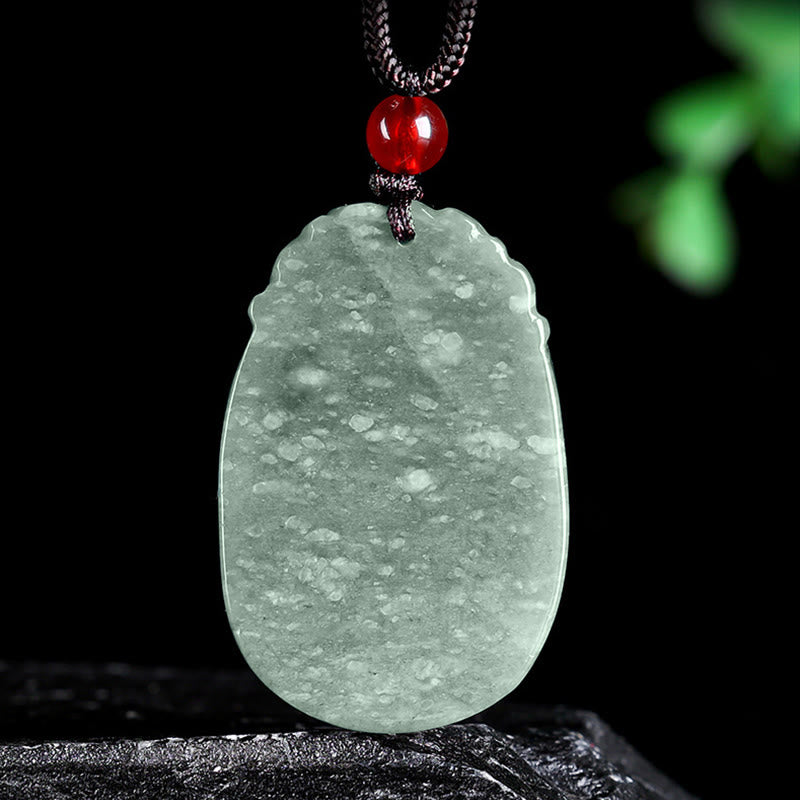 Buddha Stones Chinesisches Sternzeichen Jade Jahr des Pferdes Glück Seil Halskette Anhänger - image 2