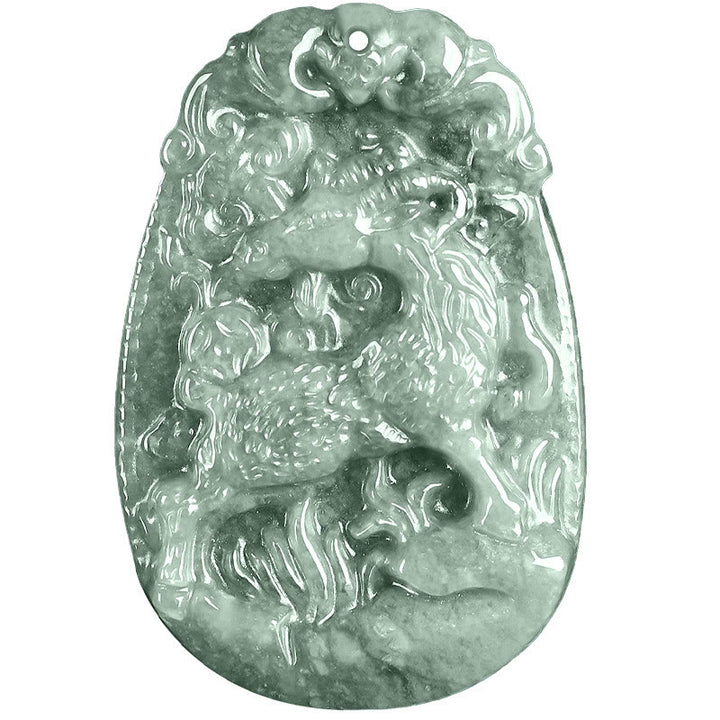 Buddha Stones Chinesisches Sternzeichen Jade Jahr des Pferdes Glück Seil Halskette Anhänger - image 18