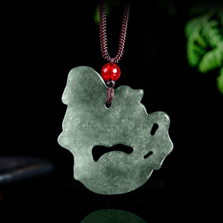 Buddha Stones Jahr des Pferdes Jade Barren Glück Wohlstand Seil Halskette Anhänger - image 4