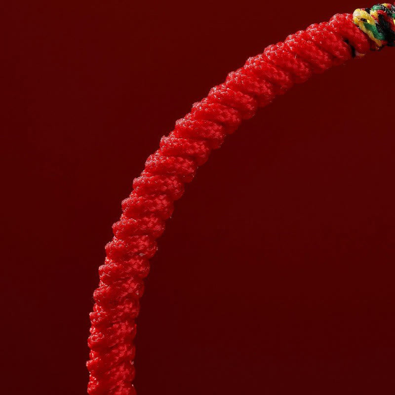 Buddha Stones 999 Sterling Silber Chinesisches Tierkreiszeichen Jahr des Pferdes Rote Schnur Stärke Geflochtenes Armband - image 8