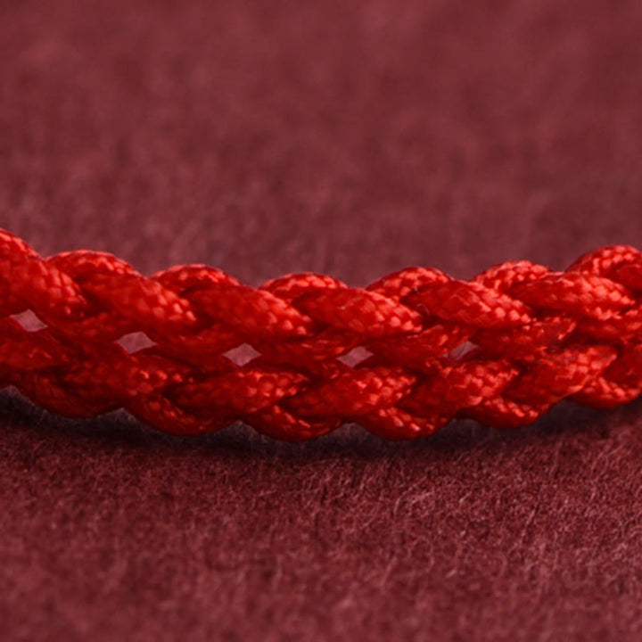 Buddha Stones Jahr des Pferdes 999 Sterling Silber Kupfermünzen Glücksseil geflochtenes Armband Fußkettchen - image 13