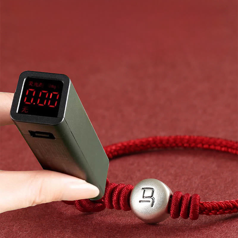 Buddha Stones Jahr des Pferdes 999 Sterling Silber Rote Schnur geflochtenes Verbindungsarmband - image 15