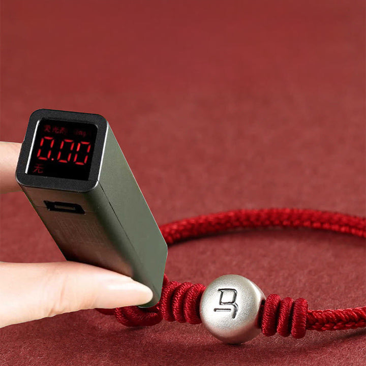 Buddha Stones Jahr des Pferdes 999 Sterling Silber Rote Schnur geflochtenes Verbindungsarmband - image 15