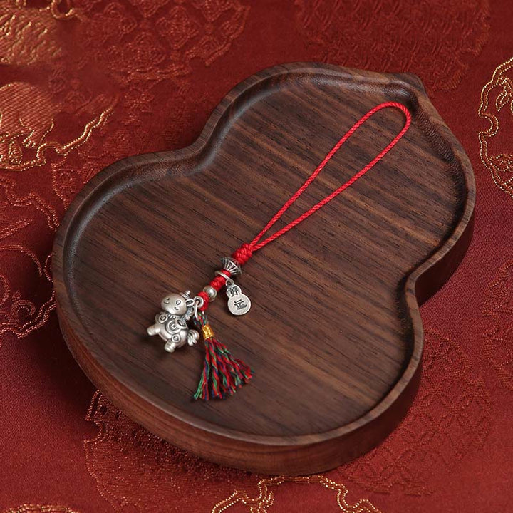 Buddha Stones, Jahr des Pferdes, 999 Sterlingsilber, Glücksbringer, Kupfermünzen, Handy-Dekoration zum Aufhängen - image 2