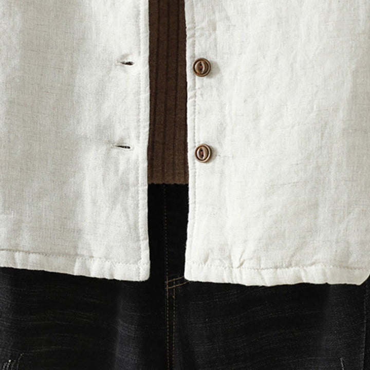 Buddha Stones Casual Buttons Damen Langarm-Baumwolljacke mit Taschen - image 9