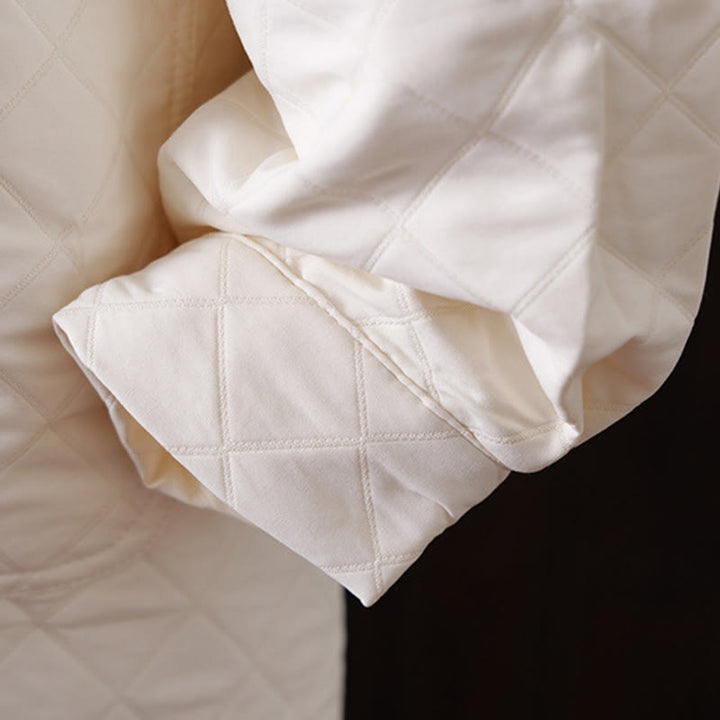 Buddha Stones Lässige, einfarbige Damen-Langarm-Baumwolljacke mit Taschen - image 8