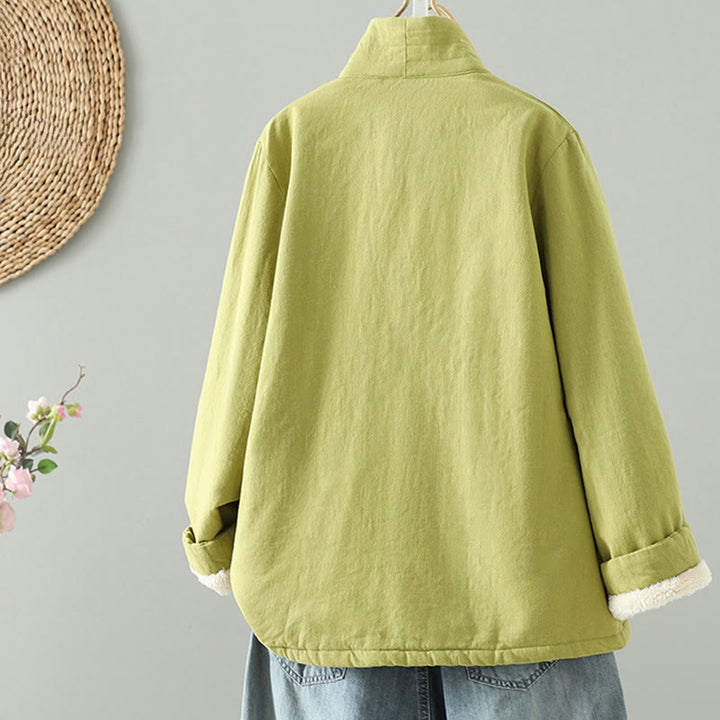 Buddha Stones Kordelzug Zen Meditation Damen Langarm Baumwolljacke - image 1