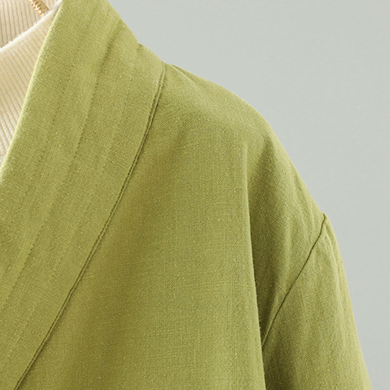 Buddha Stones Kordelzug Zen Meditation Damen Langarm Baumwolljacke - image 6